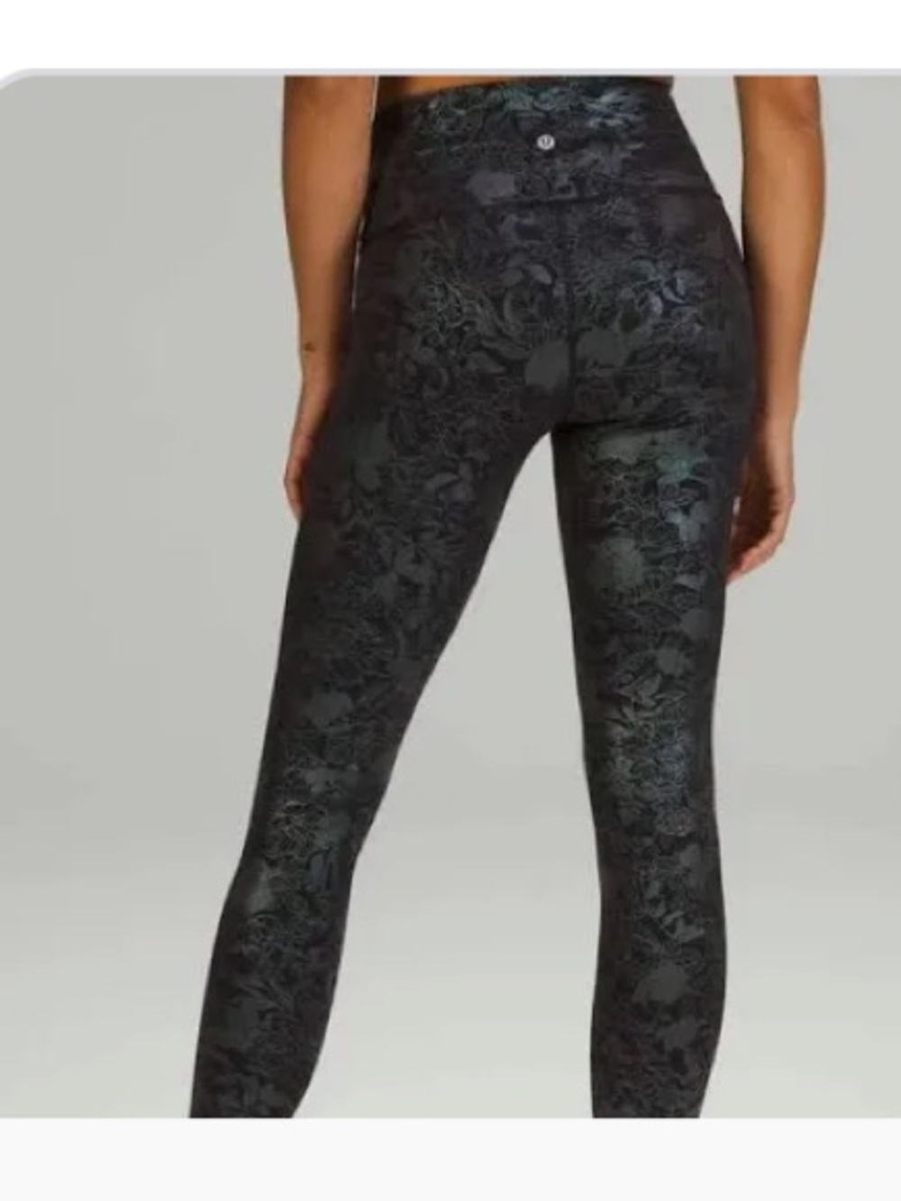 lululemon athletica Black Floral High-Rise Leggings